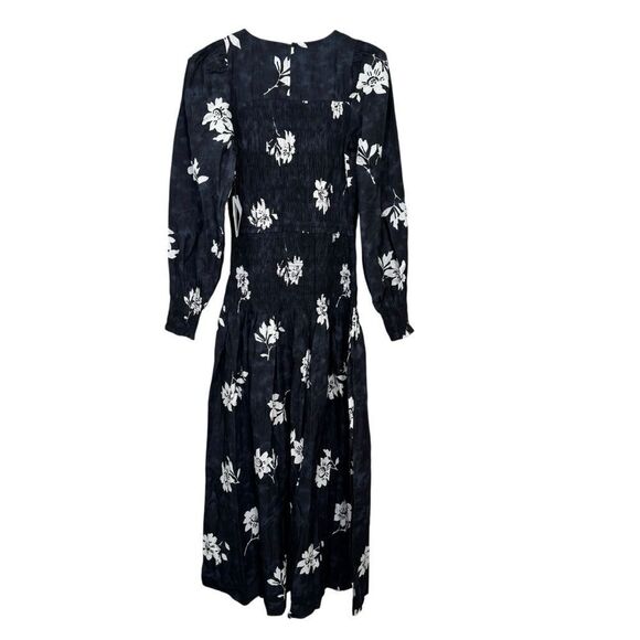 NEW Apiece Apart Tuva Maxi Dress Placement Floral Black Size XS - Picture 10 of 14